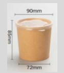 PAPER POKE BOWL 350ML 90*72*85MM-500PZ